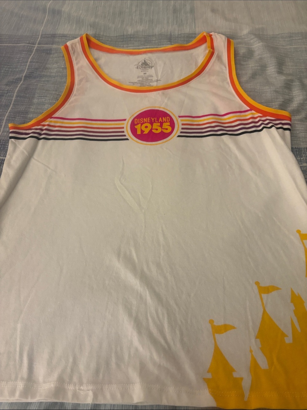 Disney Light Gray Tank with Yellow & Orange Trim